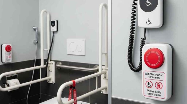 wireless panic alarm in disabled toilet