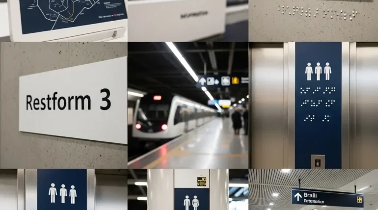 braille signage for airport