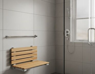 wall mounted shower seat