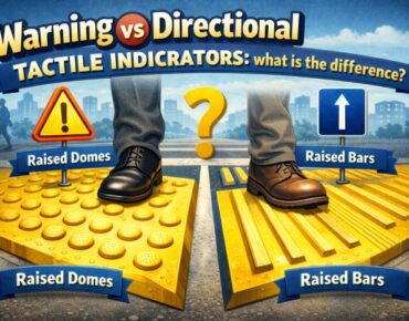 Warning vs directional tactile indicators