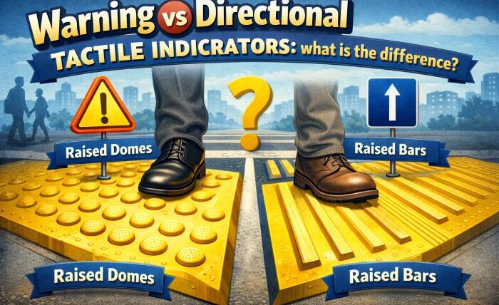 Warning vs directional tactile indicators